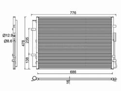 Радиатор кондиционера Hyundai Palisade 18-22