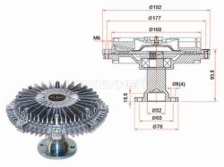 Вискомуфта ISUZU ELF NMR85 07- 4JJ1