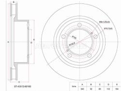 Диск тормозной (Перед) Toyota Land Cruiser (J200) 07-21 / Lexus LX 07-23