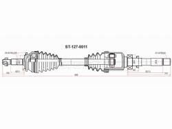 Привод в сборе перед TOYOTA RAV4 MXAA54 M20AFKS CVT правый