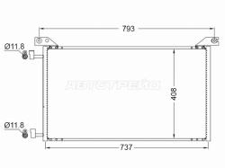 Радиатор кондиционера Chevrolet Tahoe 06-14 / Silverado 07-13 / Suburban 06-13 / GMC Yukon 00-14 / H