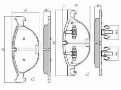 Колодки тормозные (Спереди) BMW X5 06-18 / X6 08-20