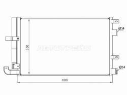 Радиатор кондиционера Jaguar S-type 99-08 / XF 07-16