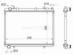Радиатор Citroen C4 Picasso 07-14 / Peugeot 307 01-08