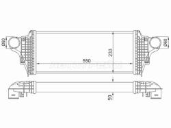 Интеркулер MERCEDES ML-CLASS W164 05-11/GL-CLASS X164 09-12/R-CLASS W251 06-