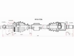 Привод в сборе RH HYUNDAI CRETA 2,0 АКПП 15- 2WD