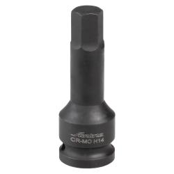 Головка ударная торцевая 1/2"DR внешний шестигранник H14, L=78мм (ATAS011)
