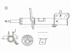 Стойка передняя NISSAN QASHQAI/DUALIS/ROGUE S35/X-TRAIL 06- RH