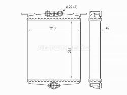 Радиатор отопителя салона MERCEDES-BENZ S-CLASS W140/S140 91-98(трубчатый)