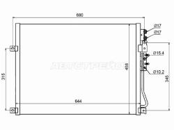 Радиатор кондиционера Jeep Commander 05-10 / Grand Cherokee 04-10
