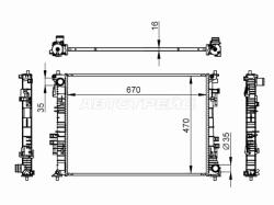 Радиатор Hyundai Tucson 21- / Kia Sportage 21-