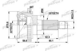 ШРУС PCV3850A