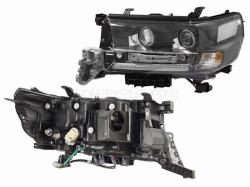 Фара Toyota Land Cruiser (J200) 15-21 (Слева/ LED/ чёрная)