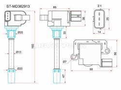 Катушка зажигания MITSUBISHI GALANT EA7A 96-03/LANCER 00- CS5A