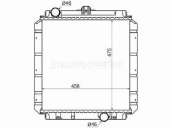 Радиатор Mitsubishi Fuso Canter FE5 93-02 / Fuso Canter FE6 93-02