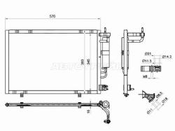 Радиатор кондиционера Ford Fiesta 08-19