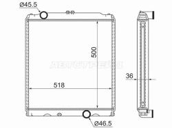 Радиатор Mitsubishi Fuso Canter FE6 93-02