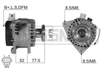 Генератор FORD FOCUS II 105A 04- 210330