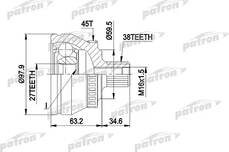 ШРУС наружный PCV1267