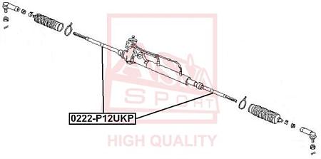 Тяга рулевая NISSAN PRIMERA P12 2002- 0222-p12ukp