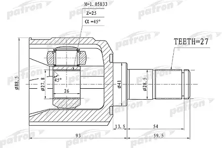 ШРУС PCV1160