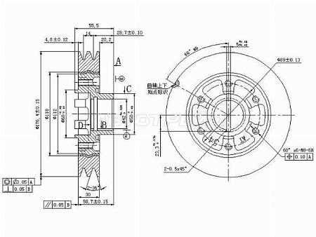 Шкив коленвала TOYOTA COASTER/LAND CRUISER 1HDT/1HZ 90-