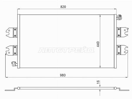 Радиатор кондиционера Chevrolet Express 02-