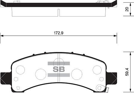 Колодки задние SP1558
