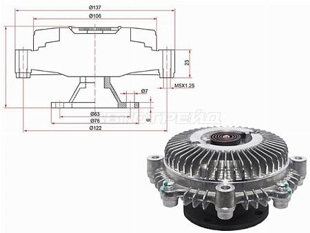 Вискомуфта TOYOTA TOWNACE,LITEACE 7K-E