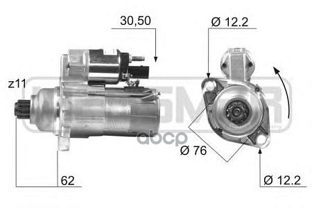 Стартер, AUDI/VW 1.9TDi/2.0TDi 03-> 220450