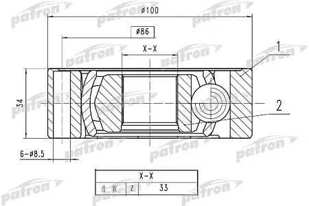ШРУС PCV1787