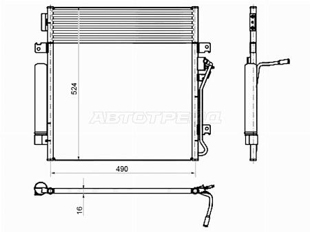 Радиатор кондиционера Dodge Nitro 06-11