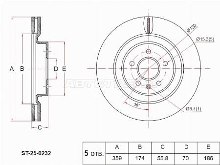 Диск тормозной (Спереди) Li L6 24- / L7 22-