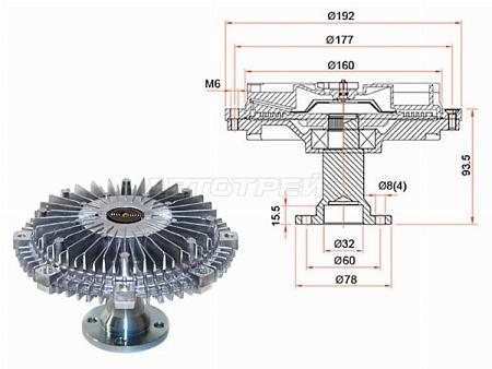 Вискомуфта ISUZU ELF NMR85 07- 4JJ1