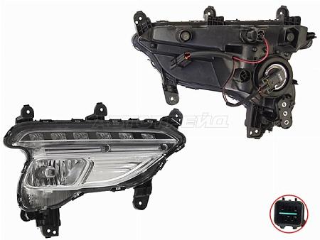 Фара противотуманная (Справа) Hyundai Santa Fe 15-19