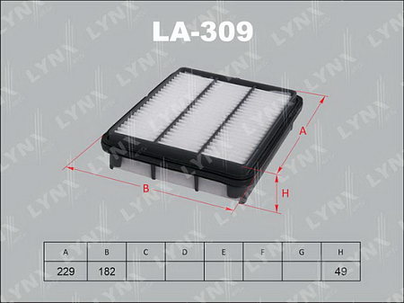 Фильтр воздушный MITSUBISHI GALANT 93- LA-309