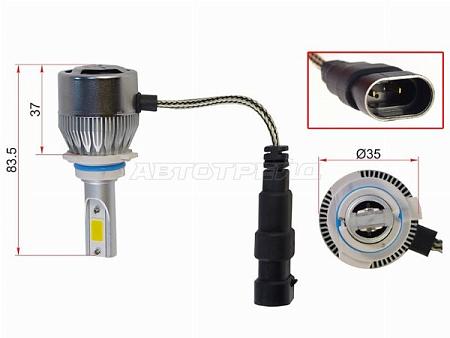 Лампа (HB4/ LED/ Комплект/ 36W 3800LM)