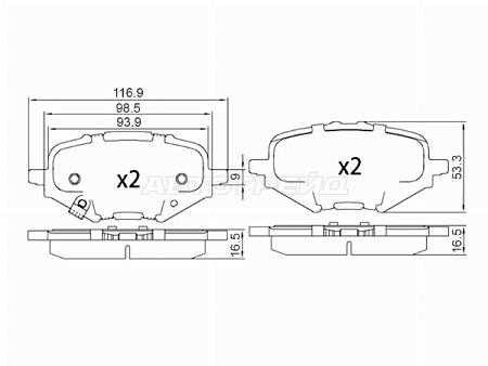 Колодки тормозные (Сзади) Changan UNI-K 20-