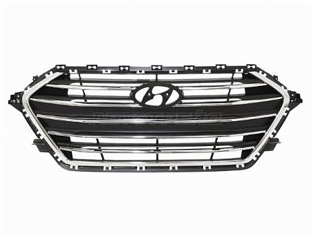 Решетка радиатора Hyundai Elantra 15-19 (Хром)