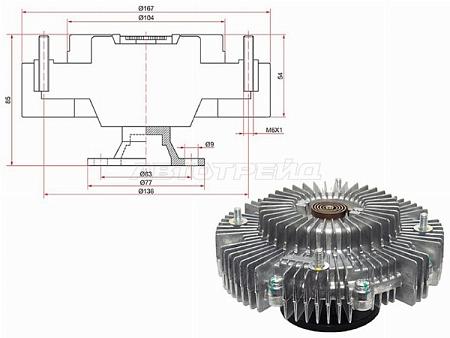 Вискомуфта TOYOTA HILUX 3VZE 94-95
