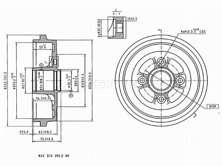 Барабан тормозной зад NISSAN NOTE E12 13-