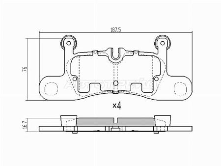 Колодки тормозные (Сзади) Volkswagen Touareg 10-18
