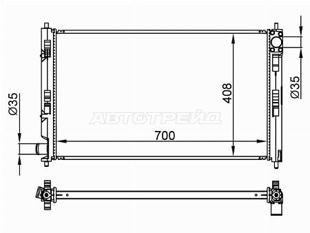 Радиатор Mitsubishi ASX 10-20