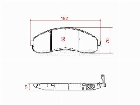 Колодки тормозные (Спереди) Kia Bongo 04-19