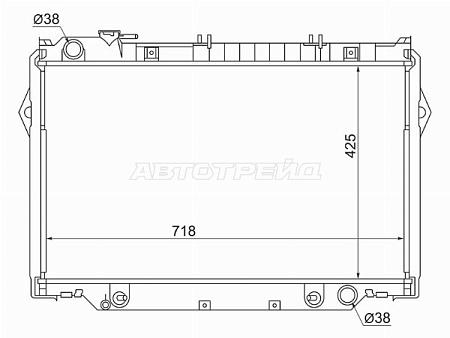 Радиатор Toyota Land Cruiser (J80) 89-97
