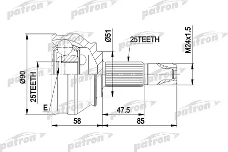 ШРУС PCV1258