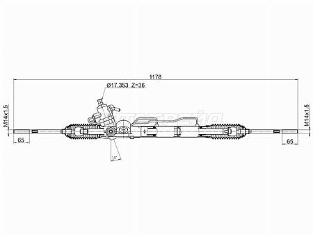 Рейка рулевая NISSAN ALMERA/SENTRA/PULSAR N16 00- LHD