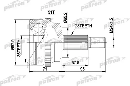 ШРУС PCV1453