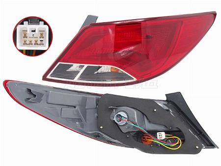Фонарь задний Hyundai Solaris 14-17 (Справа/ 4D SED)