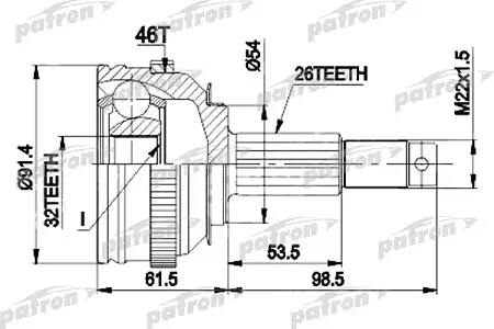 ШРУС PCV9491
